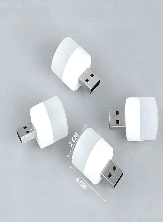 أوبليفين مصباح ليلي LED صغير محمول يعمل بمنفذ USB من Oblivion، مصباح ليلي LED صغير الحجم يعمل بالكهرباء لأجهزة الكمبيوتر الشخصية وأجهزة الكمبيوتر المحمولة (عبوة من 10 قطع، أبيض). - Image 4